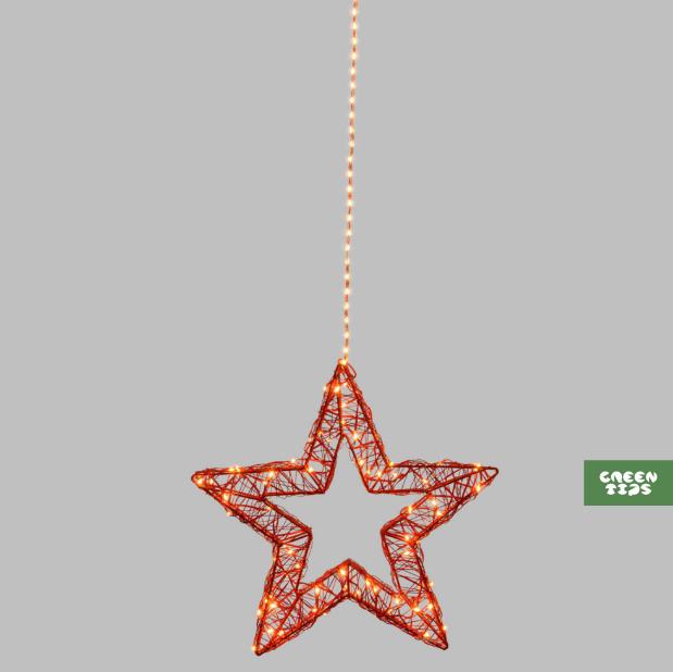картинка Красная звезда 3D малая 35 см. от магазина Greentips